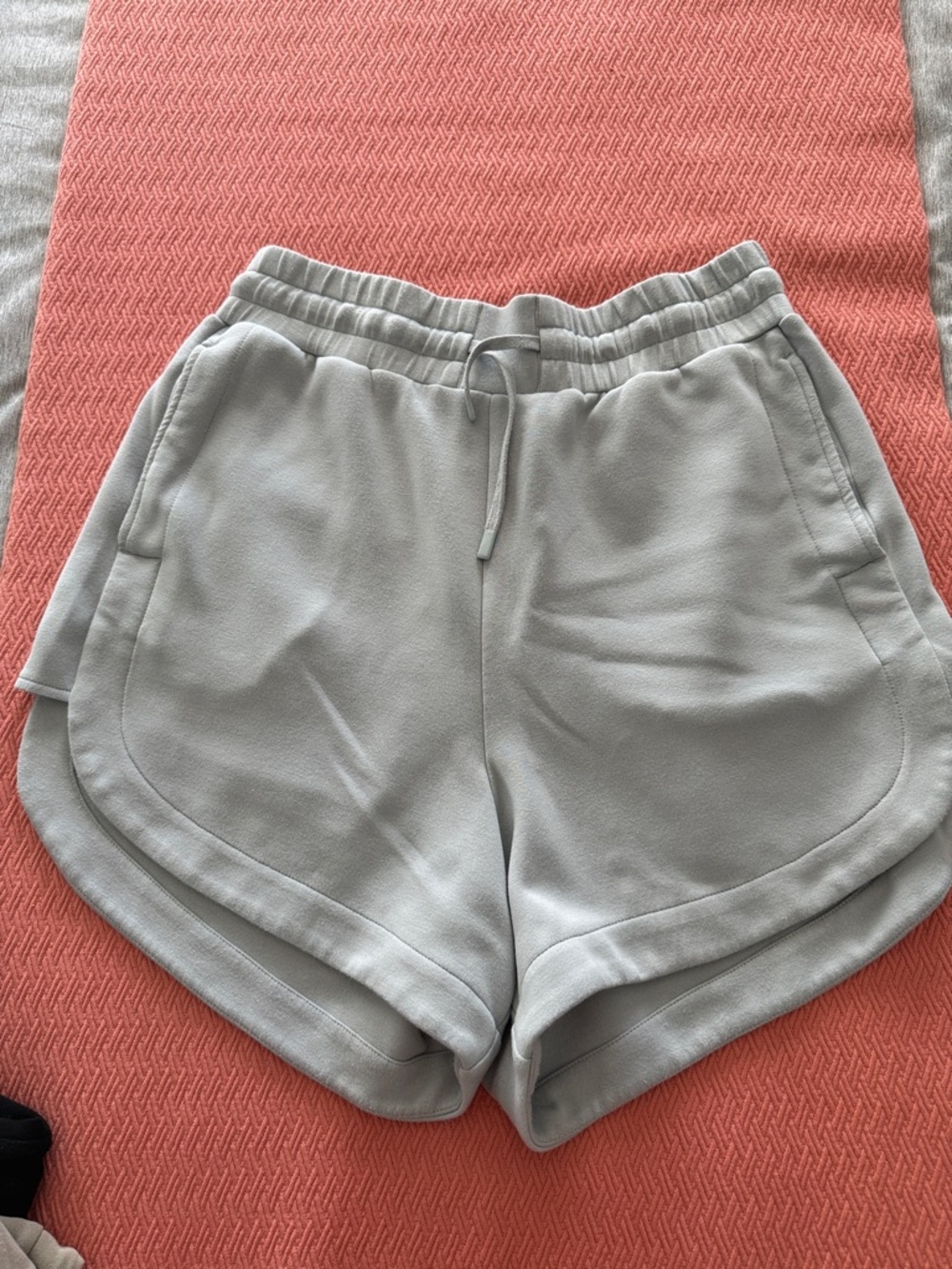Women's Light Blue Drawstring Lounge Shorts